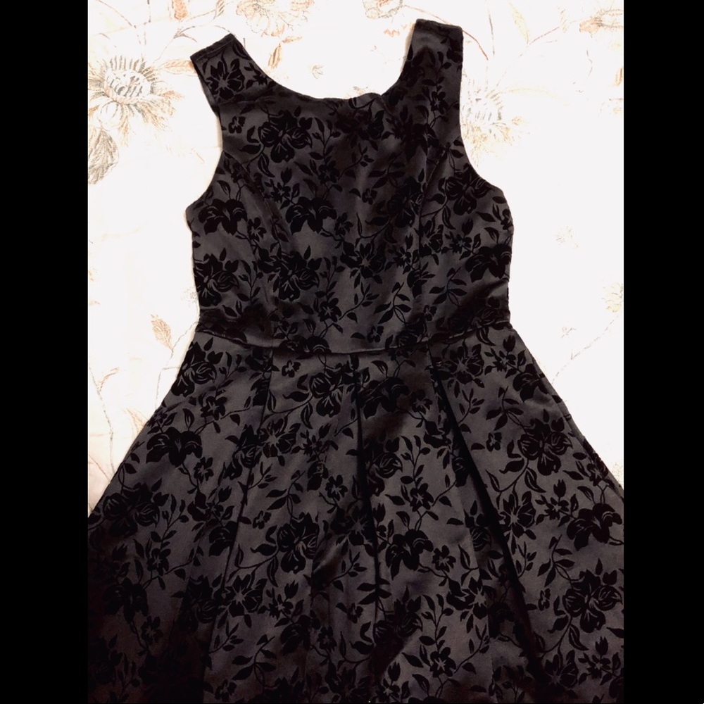 Fit n flare black cocktail dress